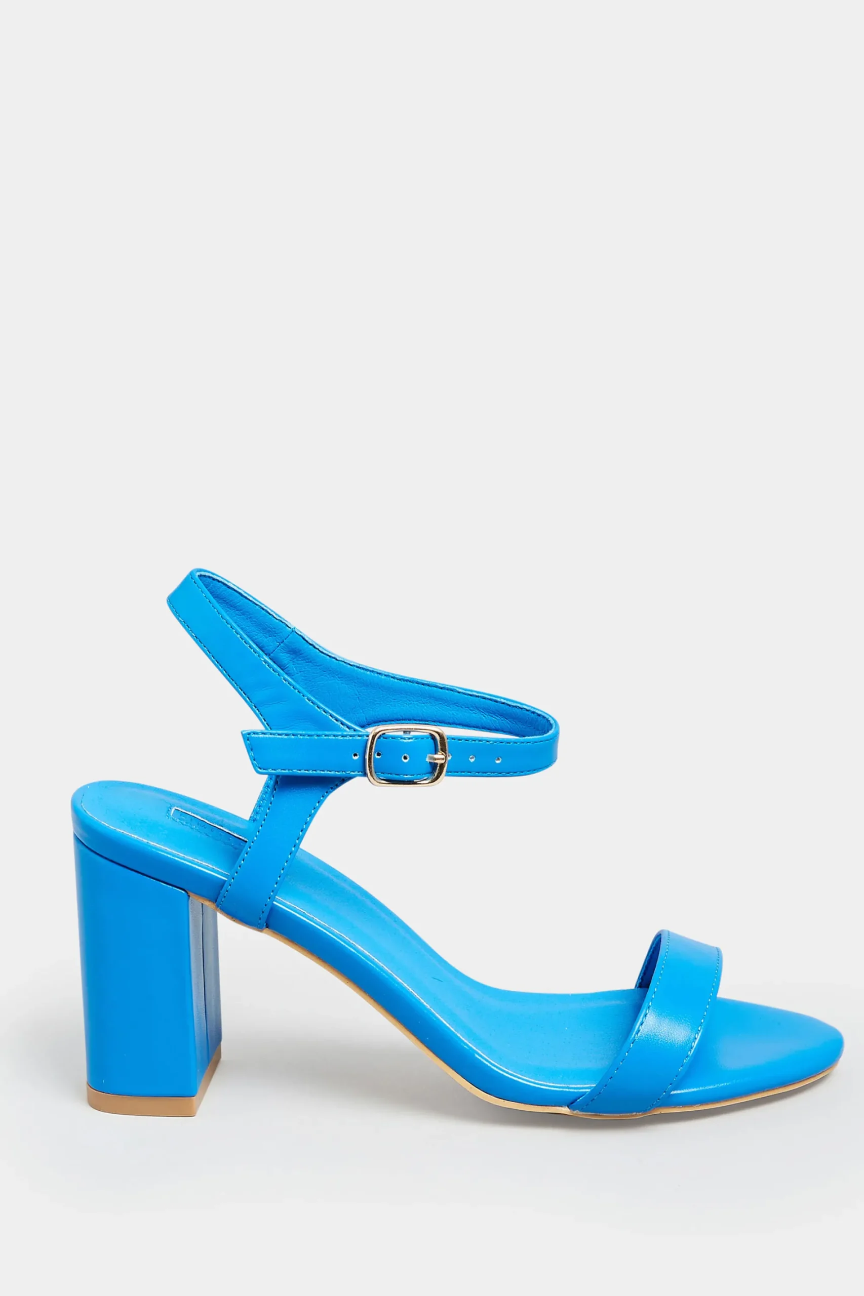 M&Co Limited Collection Limited Collection Blue Block Heel Sandal In Wide E Fit & Extra Wide Fit>Women Heels