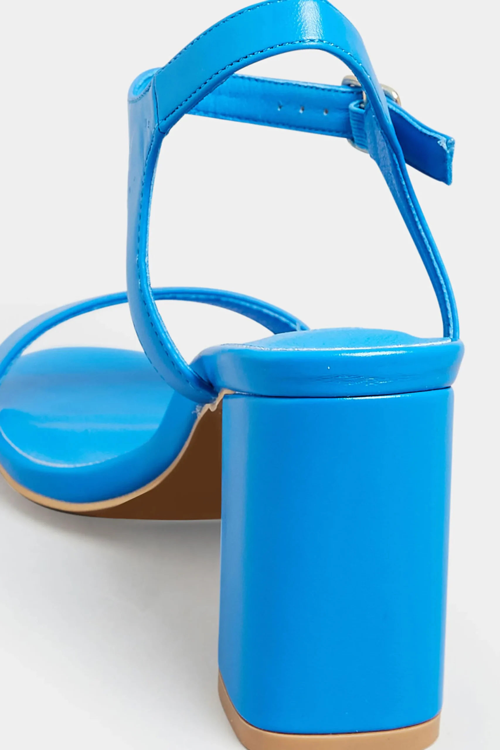 M&Co Limited Collection Limited Collection Blue Block Heel Sandal In Wide E Fit & Extra Wide Fit>Women Heels
