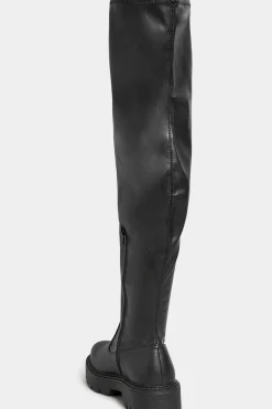 M&Co Limited Collection Limited Collection Black Over The Knee Chunky Boots In Wide E Fit & Extra Wide Eee Fit><noscript><img width=