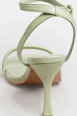 M&Co Limited Collection Limited Collection Green Padded Strap Heeled Sandals In Extra Wide Eee Fit><noscript><img width=
