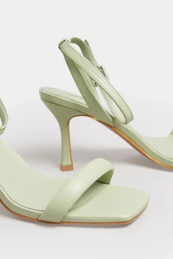 M&Co Limited Collection Limited Collection Green Padded Strap Heeled Sandals In Extra Wide Eee Fit><noscript><img width=