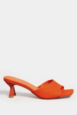 M&Co Limited Collection Limited Collection Orange Kitten Heel Mule In Wide E Fit & Extra Wide Eee Fit><noscript><img width=