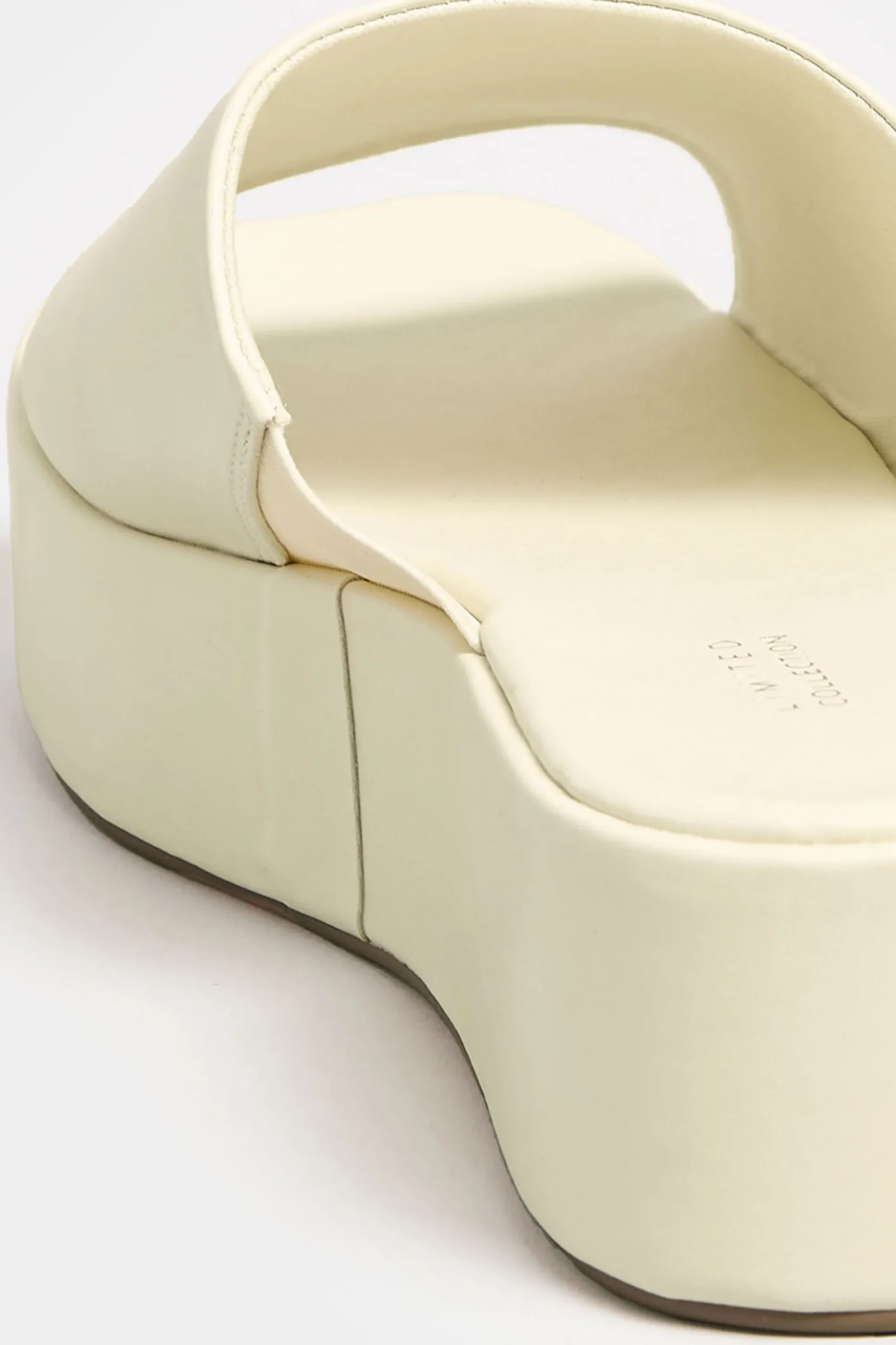 M&Co Limited Collection Limited Collection White Platform Mule Sandals In E Wide Fit & Eee Extra Wide Fit>Women Mules & Sliders