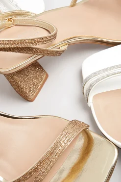 M&Co Limited Collection Limited Collection White Diamante Strappy Heel Sandals In Wide E Fit & Extra Wide Eee Fit><noscript><img width=