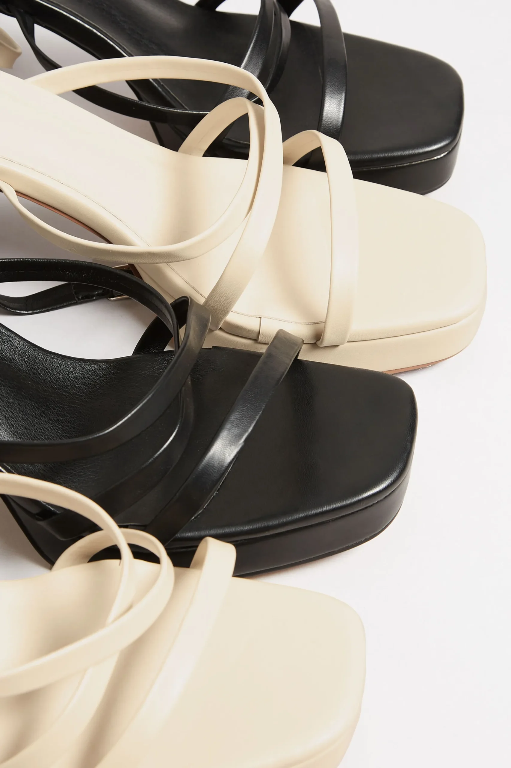 M&Co Limited Collection Limited Collection Cream Strappy Platform Block Heel Sandals In Wide E Fit & Extra Wide Eee Fit>Women Heels