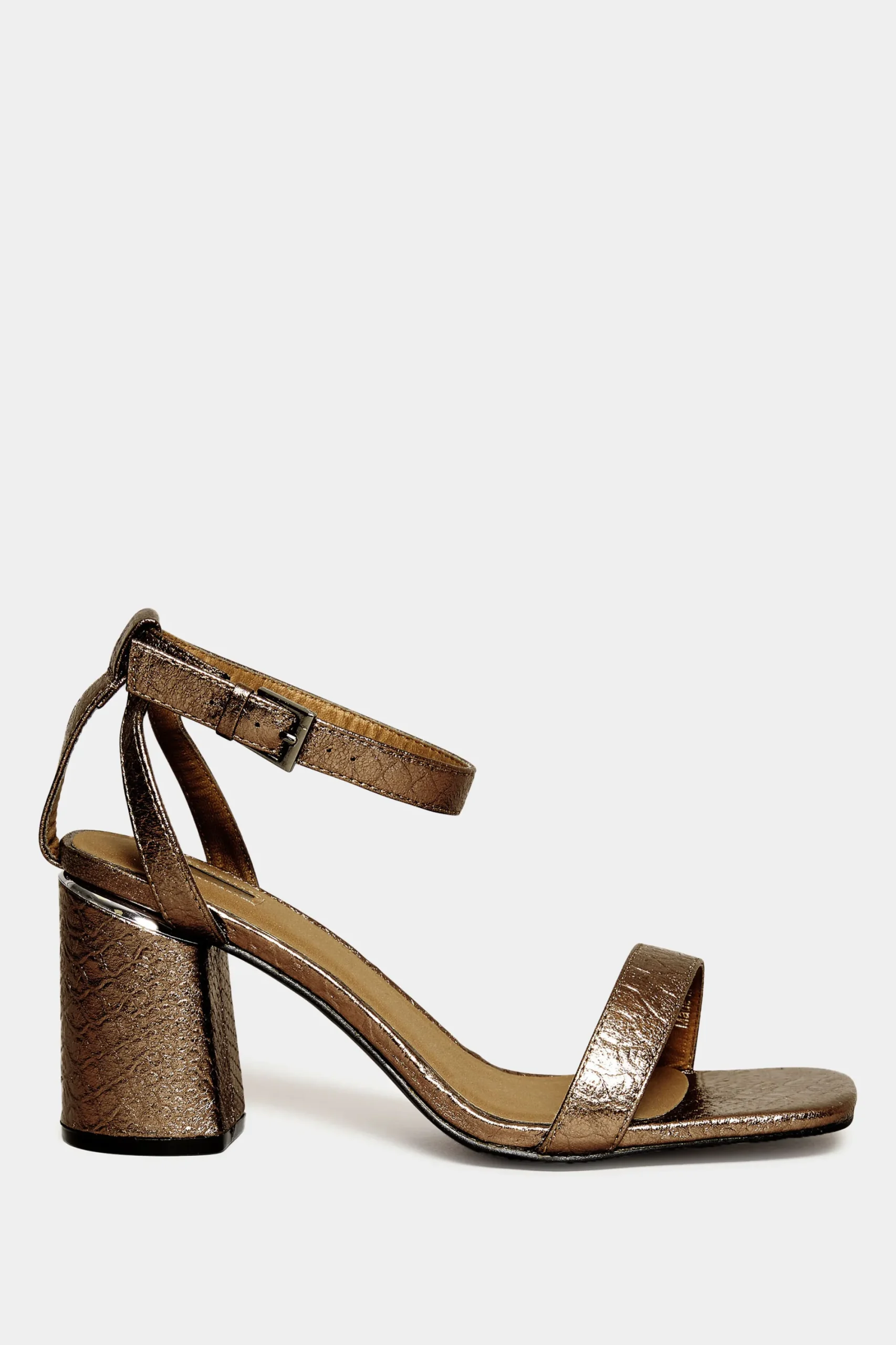 M&Co Limited Collection Limited Collection Brown Snake Print 2 Part Block Heel Sandals In Wide E Fit & Extra Wide Eee Fit>Women Heels