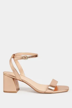 M&Co Limited Collection Limited Collection Rose Gold Block Heel Sandals In Wide E Fit & Extra Wide Eee Fit><noscript><img width=