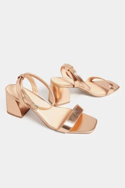 M&Co Limited Collection Limited Collection Rose Gold Block Heel Sandals In Wide E Fit & Extra Wide Eee Fit><noscript><img width=