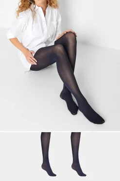 M&Co Lts Lts Tall Navy Blue 2 Pack 40 Denier Tights>Women Tights