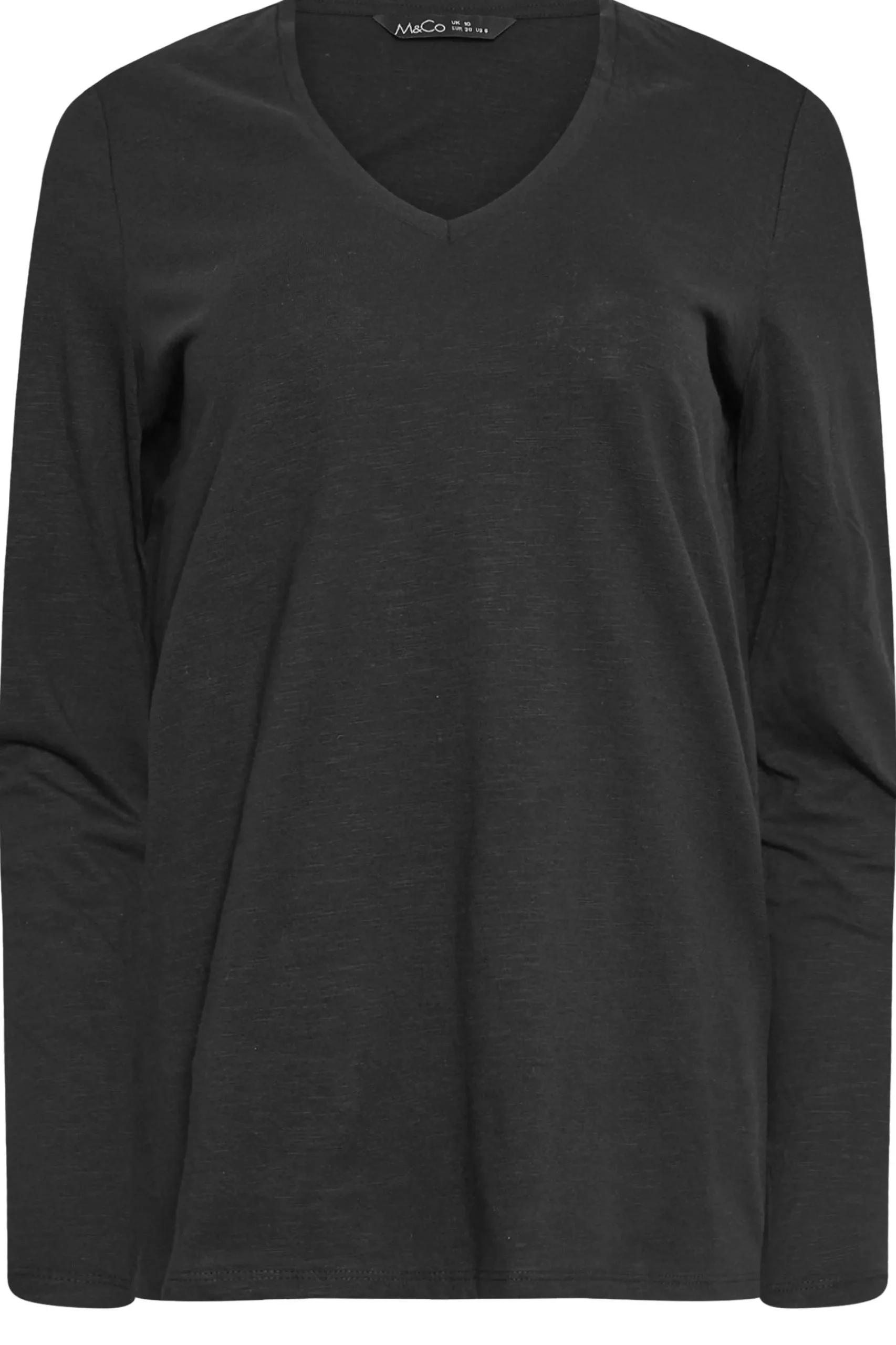 M&Co 2 Pack Black & Red V-Neck T-Shirts>Women T-Shirts