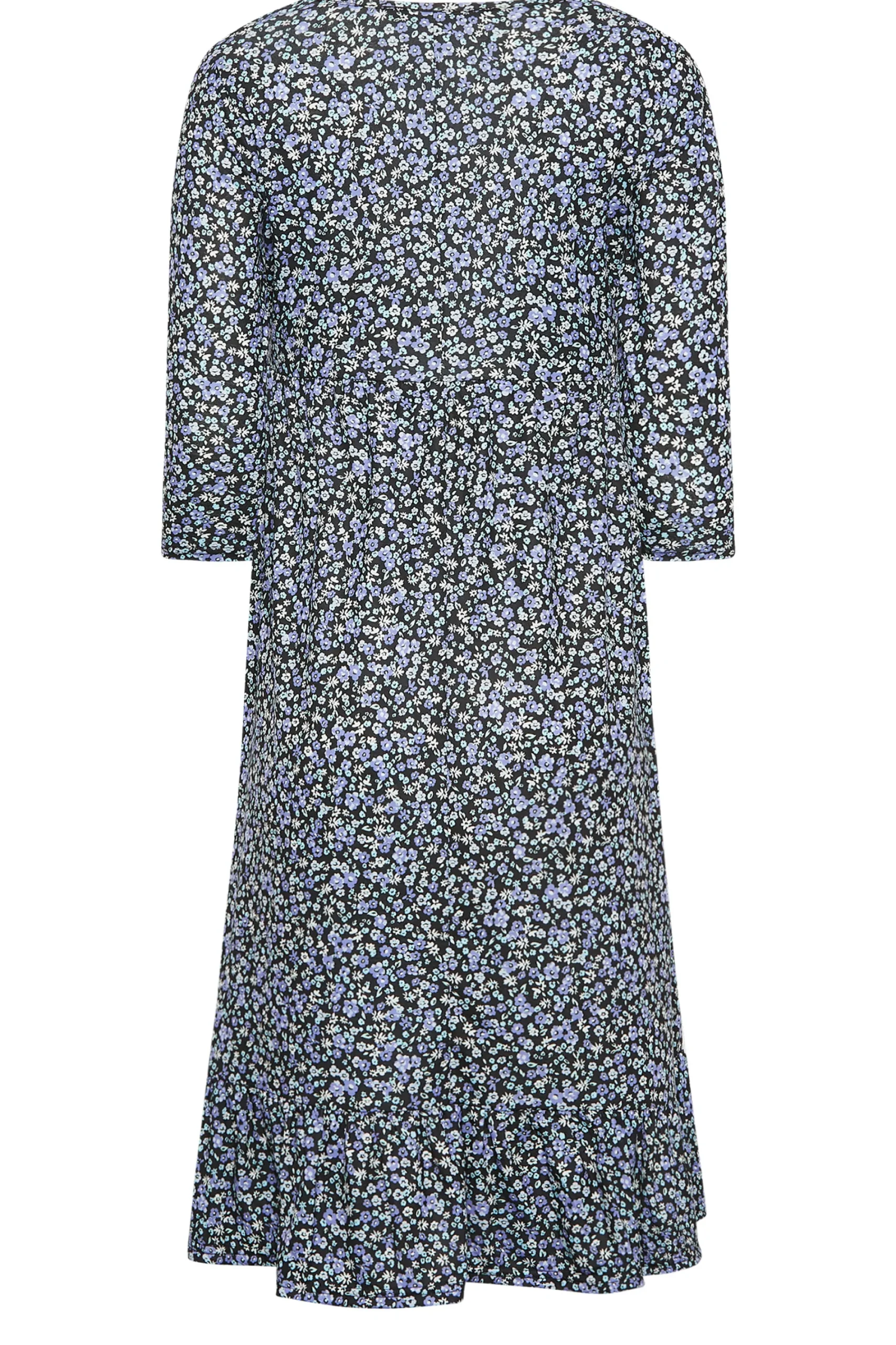 M&Co Petites Petite Blue Ditsy Floral Print Midi Dress>Women Midi Dresses