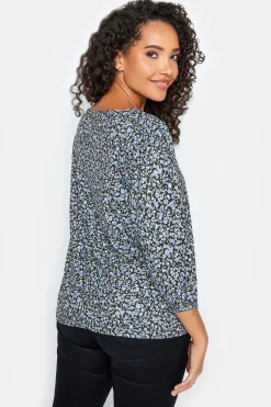M&Co Petites Petite Blue Ditsy Floral Print Top><noscript><img width=