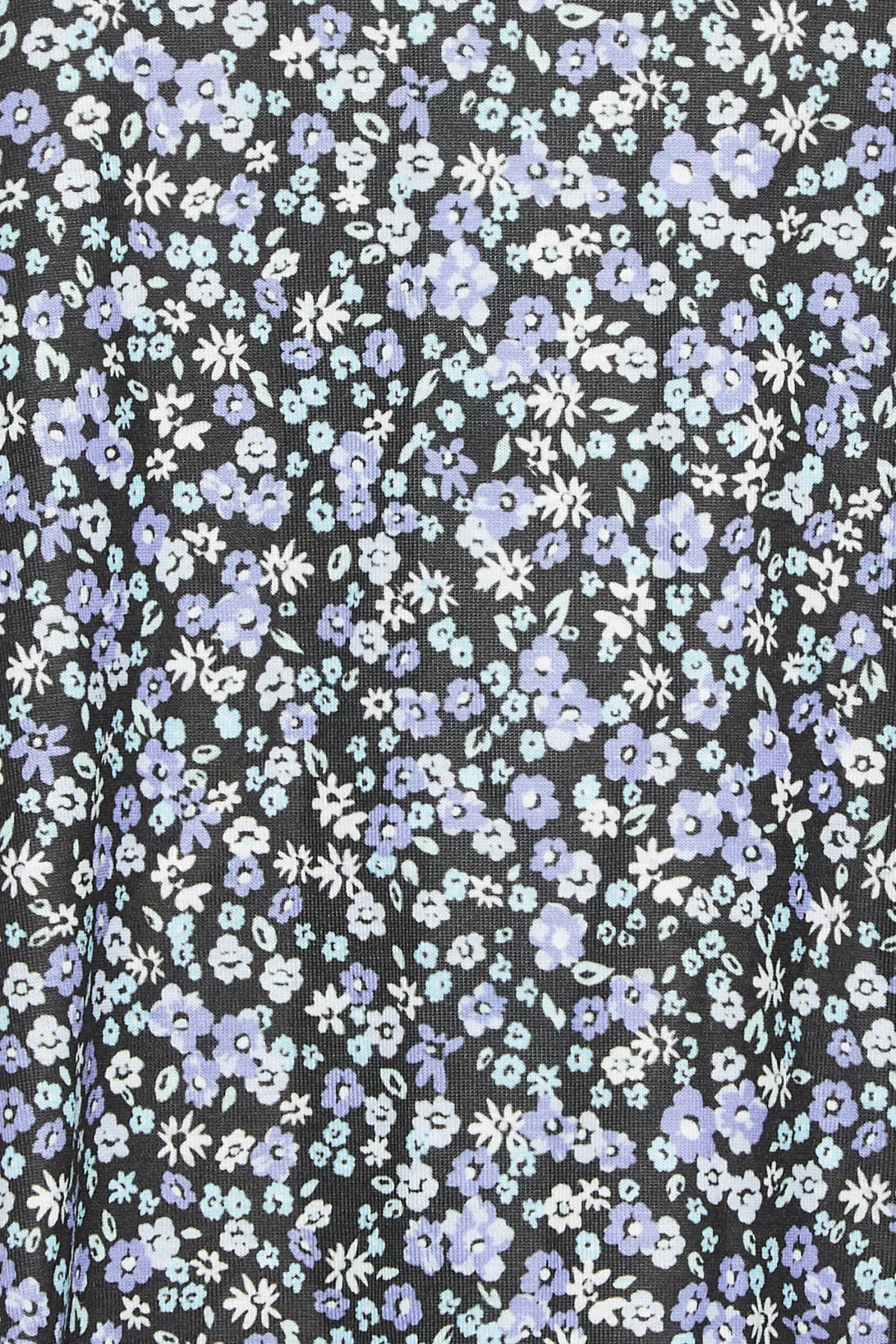 M&Co Petites Petite Blue Ditsy Floral Print Top>Women Long Sleeve Tops