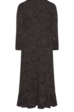 M&Co Petites Petite Black Spot Print Midi Dress><noscript><img width=