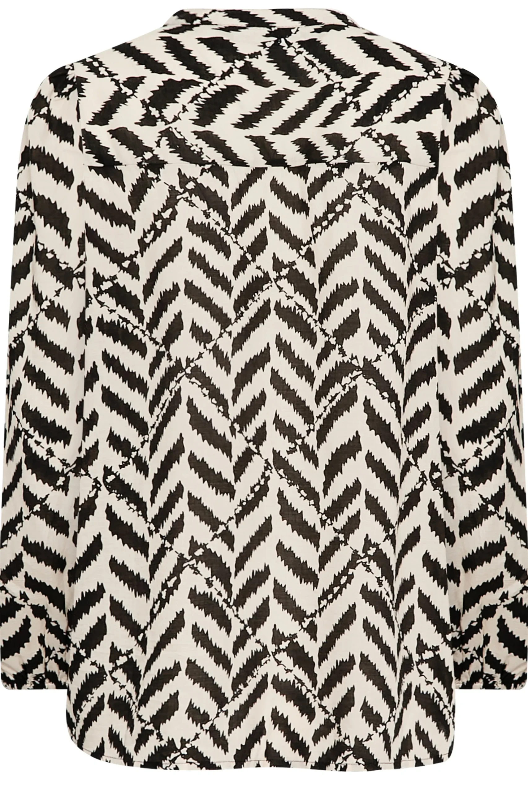 M&Co Petites Petite Cream Abstract Patterned Blouse>Women Shirts