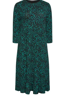 M&Co Petites Petite Green Ditsy Floral Print Midi Dress><noscript><img width=