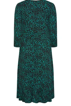 M&Co Petites Petite Green Ditsy Floral Print Midi Dress><noscript><img width=