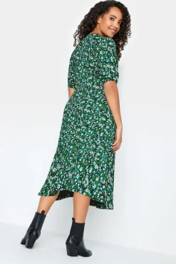 M&Co Petites Petite Green Ditsy Floral Print Midi Dress><noscript><img width=