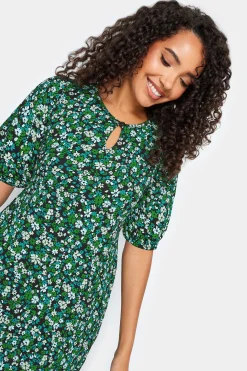 M&Co Petites Petite Green Ditsy Floral Print Midi Dress><noscript><img width=