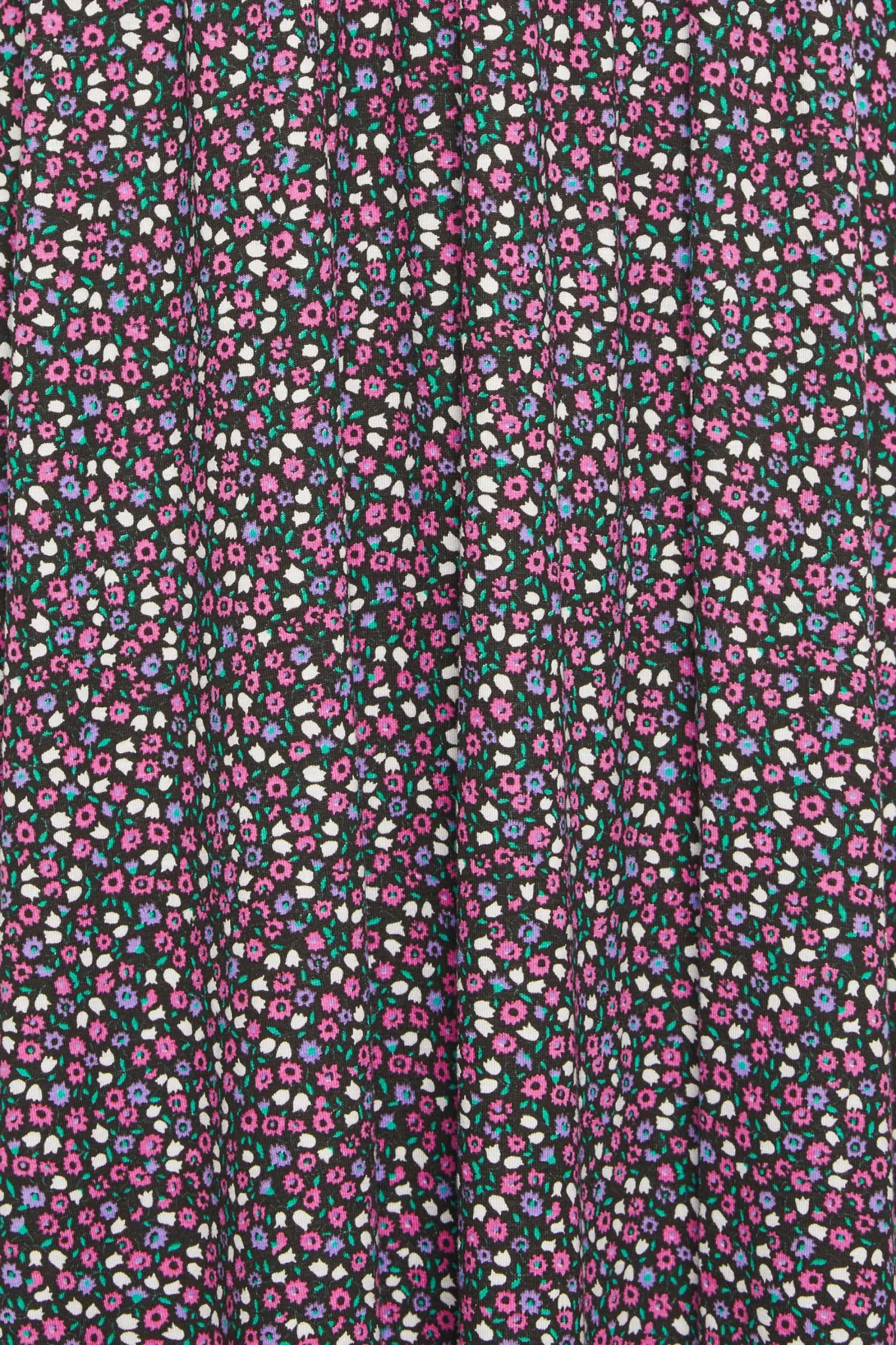 M&Co Petites Petite Purple Ditsy Floral Print Dress>Women Midi Dresses