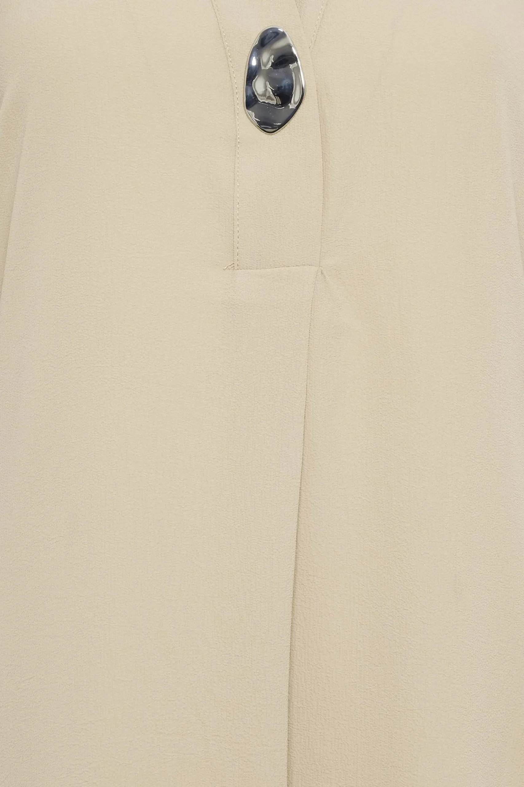 M&Co Womens Beige Brown Long Sleeve Button Blouse>Women Shirts