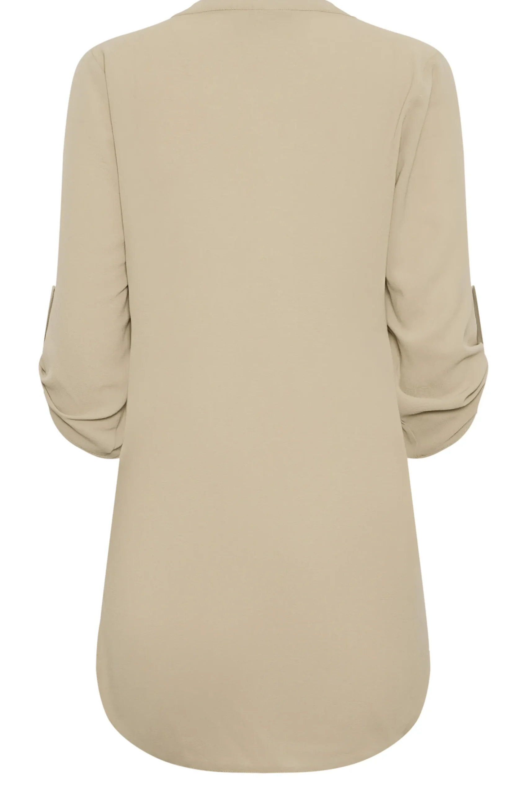 M&Co Womens Beige Brown Long Sleeve Button Blouse>Women Shirts