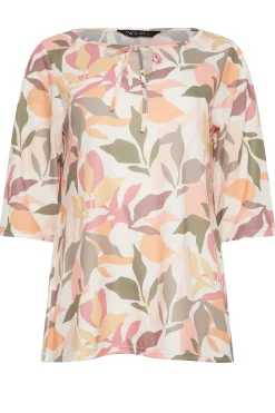 M&Co Womens Beige Brown Floral Tie Front Top><noscript><img width=