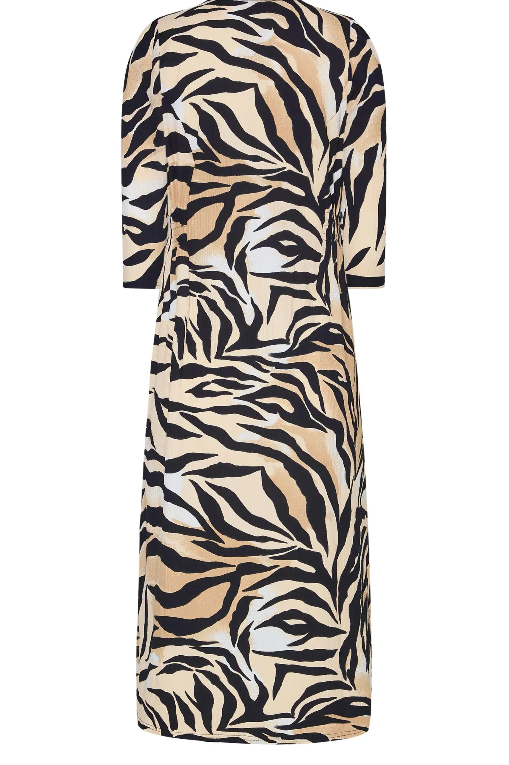 M&Co Womens Beige Brown Zebra Print Button Through Midaxi Dress>Women Wedding Guest Dresses