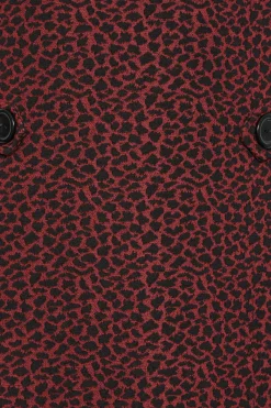 M&Co Womens Berry Red Animal Jacquard Shift Dress><noscript><img width=