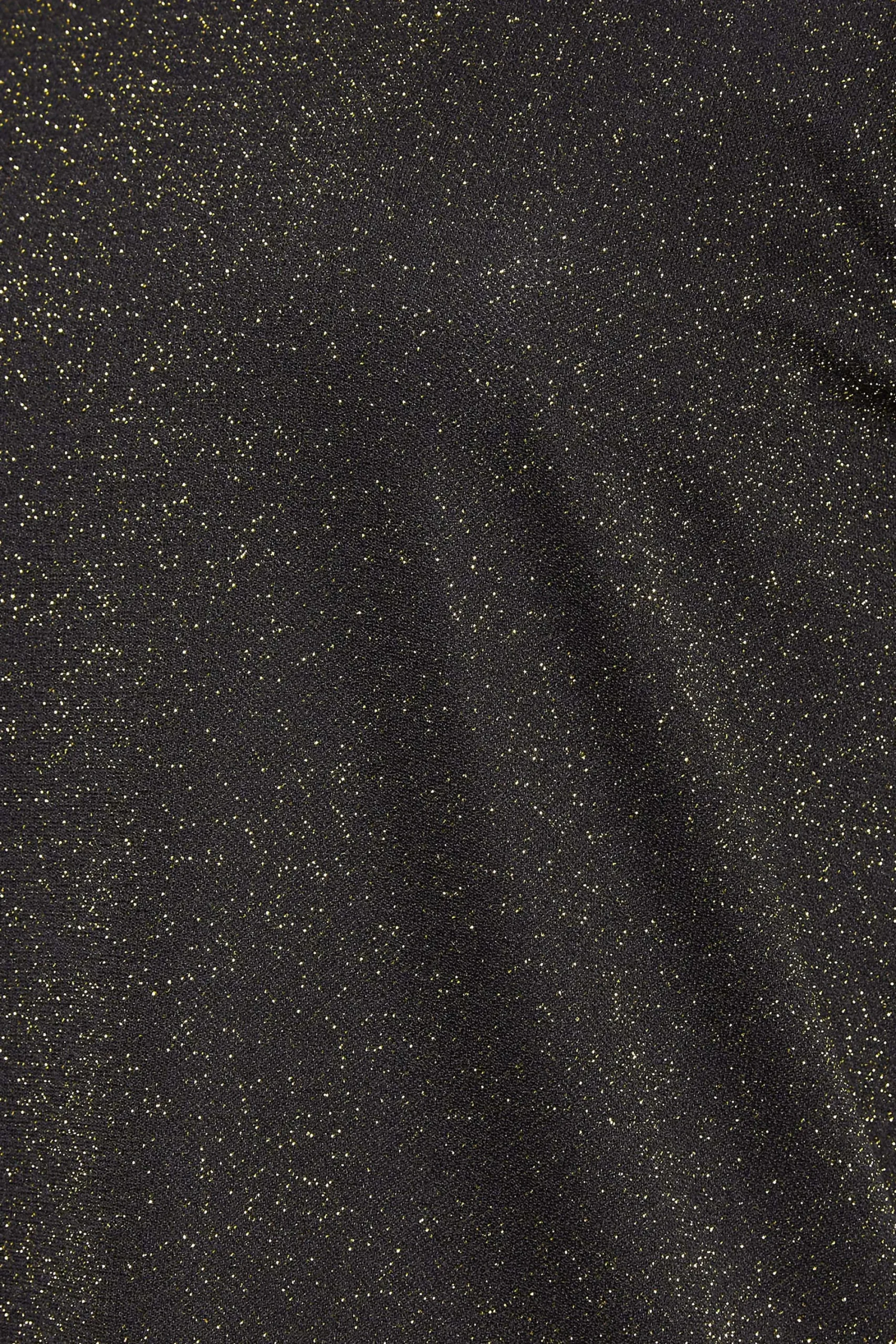 M&Co Womens Black & Gold Shimmer Ruched Sleeve Blouse>Women Blouses