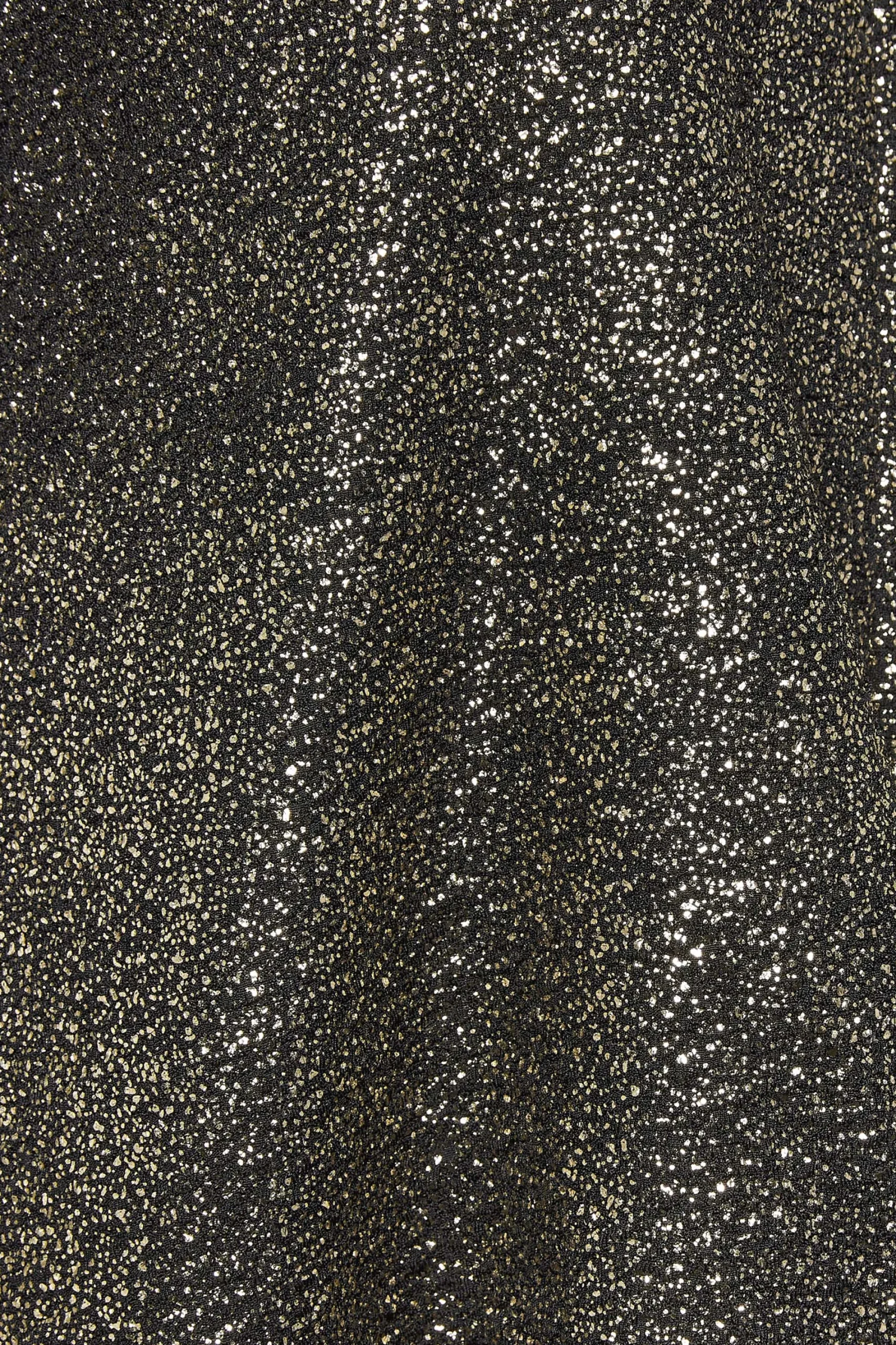 M&Co Womens Black & Gold Glitter Angel Sleeve Top>Women Blouses