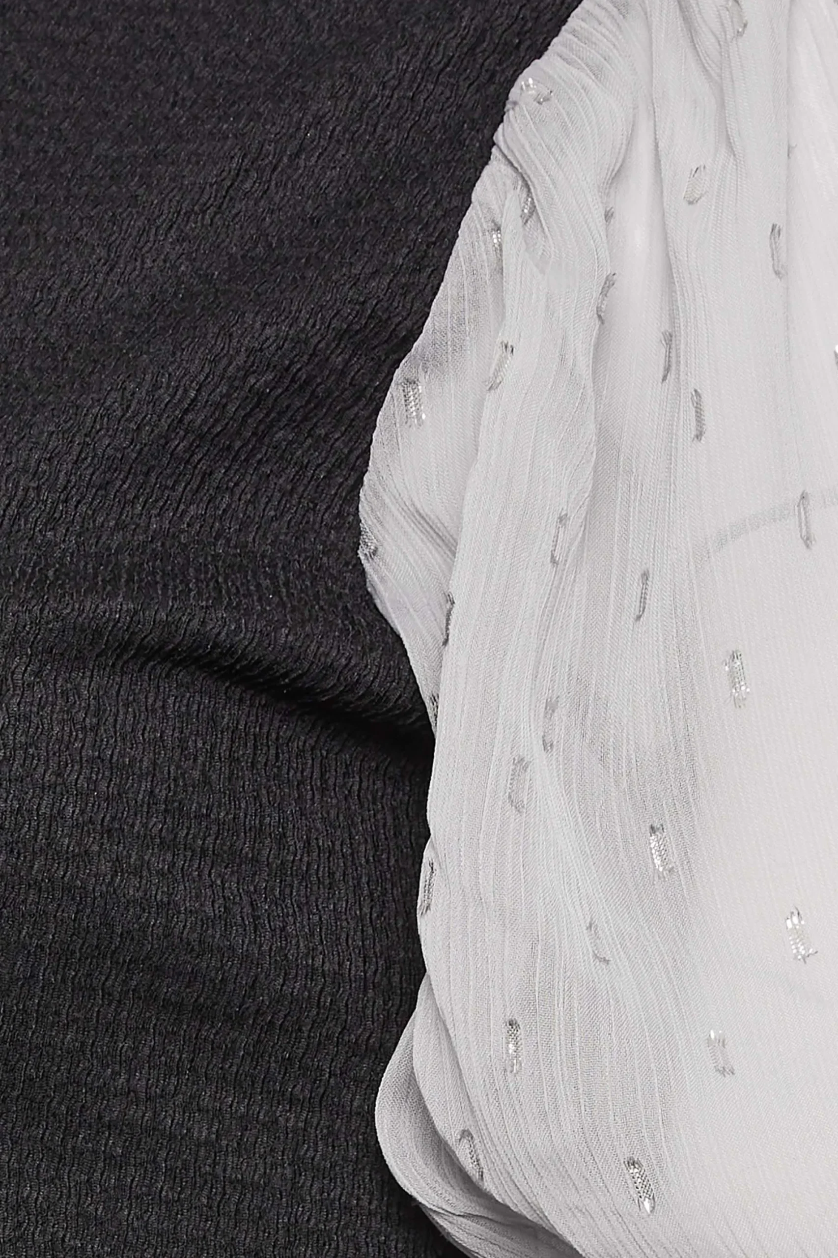 M&Co Womens Black & Grey Contrast Sleeve Blouse>Women Short Sleeve Tops