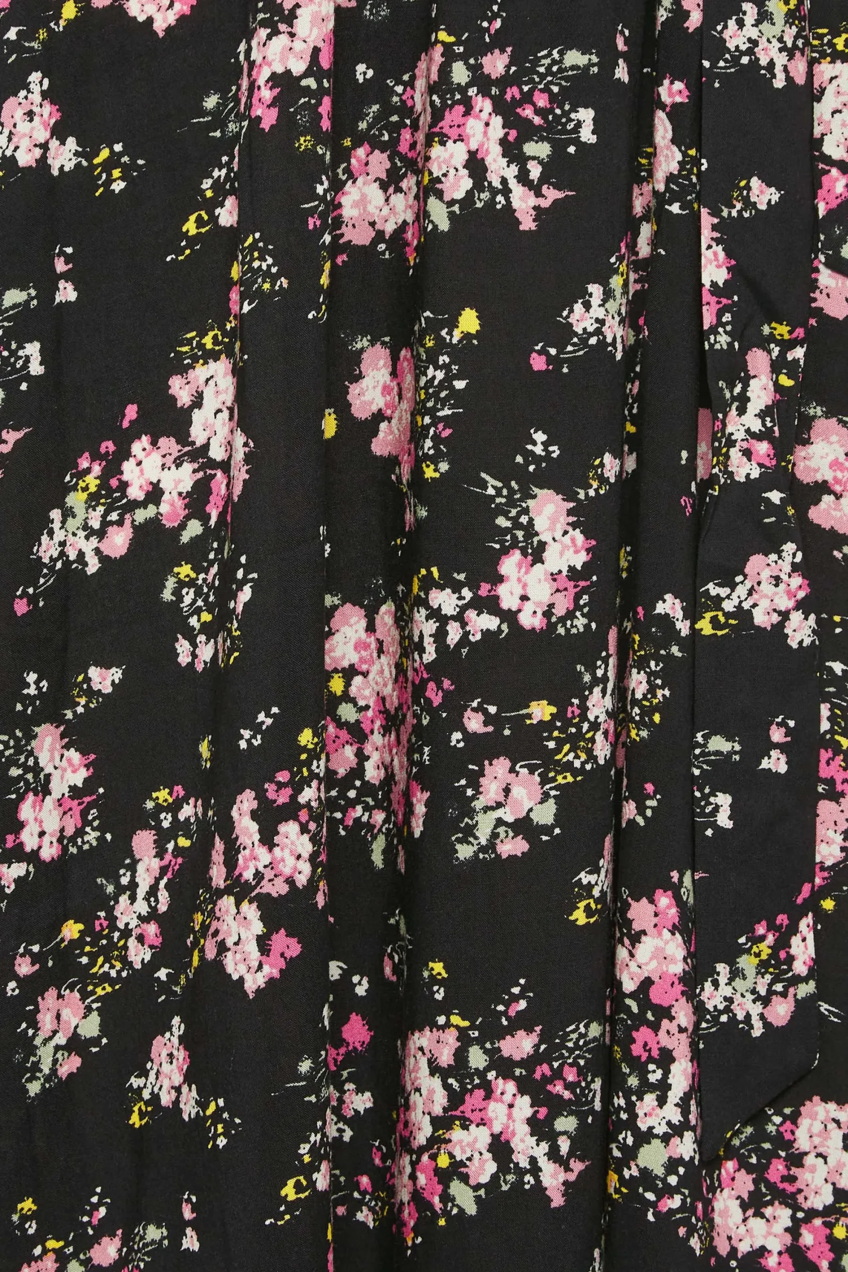 M&Co Womens Black & Pink Floral Print Wrap Front Dress>Women Wedding Guest Dresses