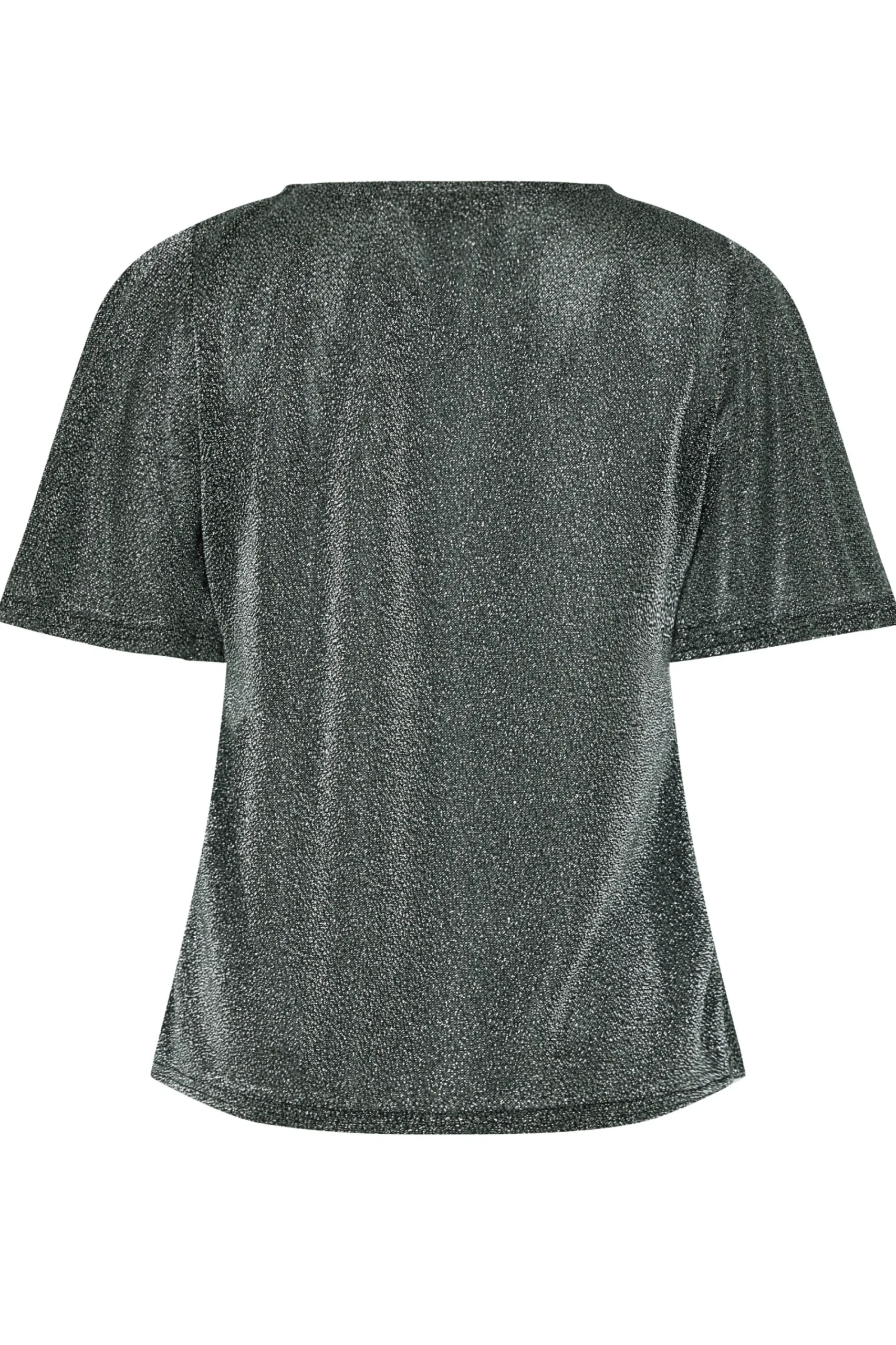 M&Co Womens Black & Silver Angel Sleeve Wrap Top>Women T-Shirts