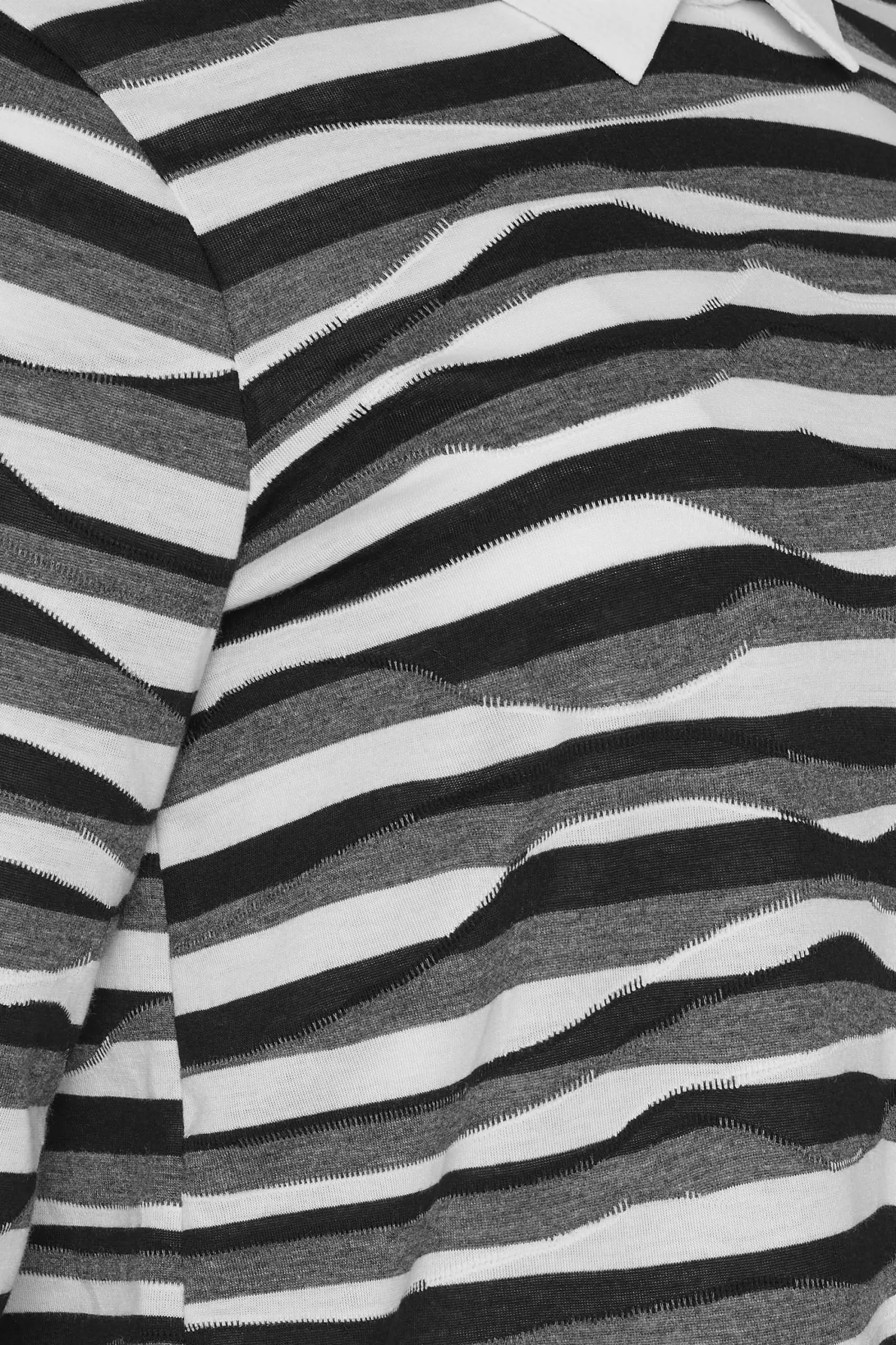 M&Co Womens Black & White Stripe 2 In 1 Jumper>Women Long Sleeve Tops