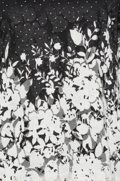 M&Co Womens Black & White Floral Lace Blouse><noscript><img width=