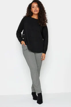 M&Co Womens Black & White Dogtooth Trousers>Women Trousers