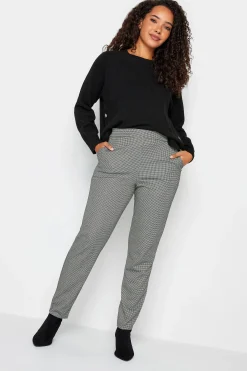 M&Co Womens Black & White Dogtooth Trousers><noscript><img width=