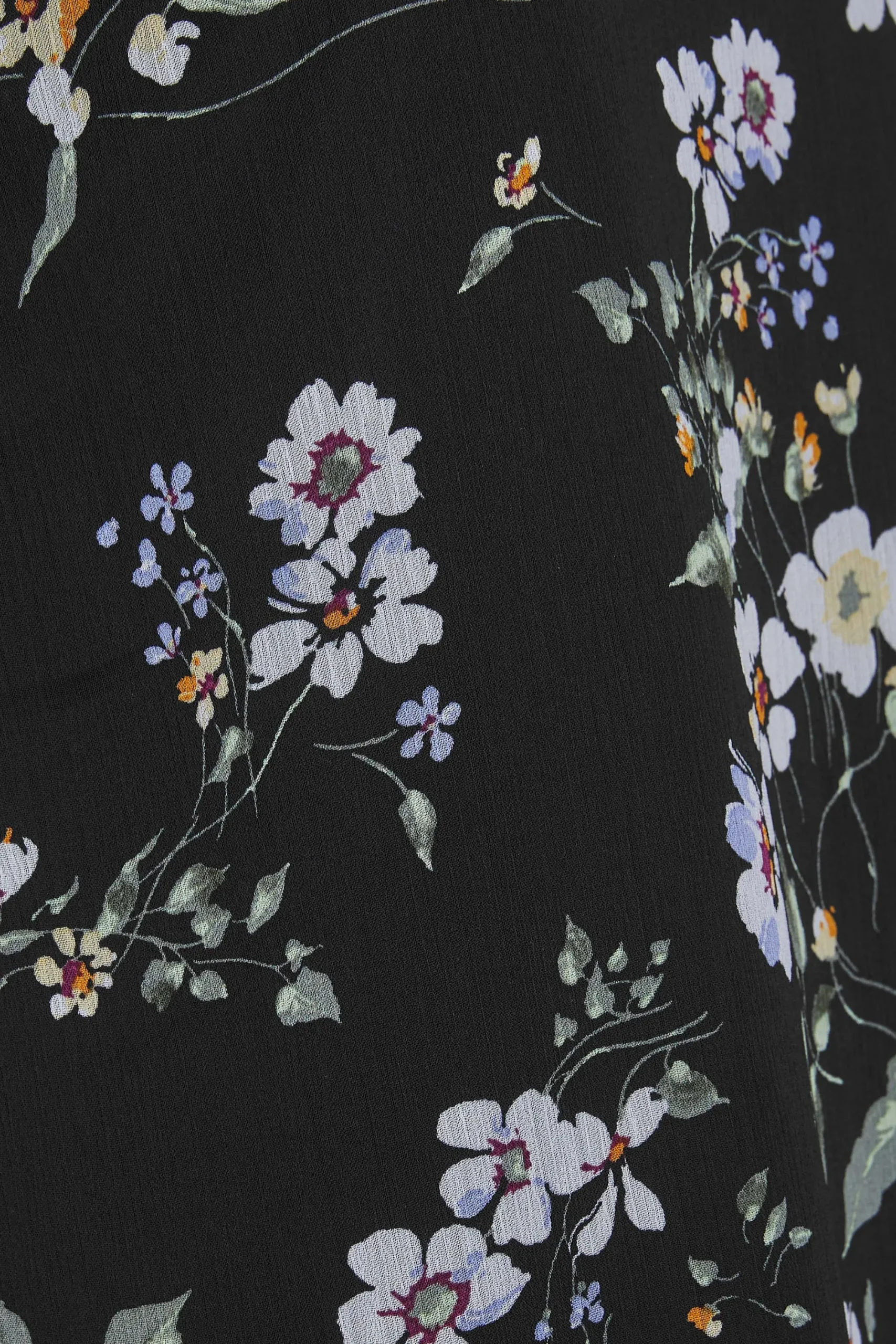 M&Co Womens Black & White Floral Double Frill Sleeve Blouse>Women Blouses