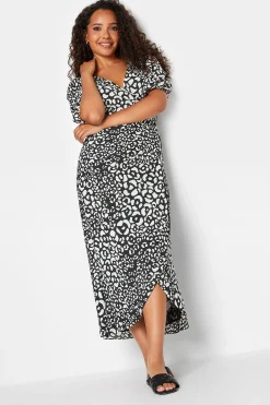 M&Co Womens Black Animal Print Wrap Dress><noscript><img width=