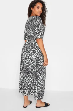 M&Co Womens Black Animal Print Wrap Dress><noscript><img width=