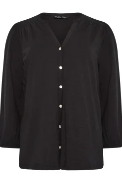 M&Co Womens Black Button Through Cotton Shirt><noscript><img width=
