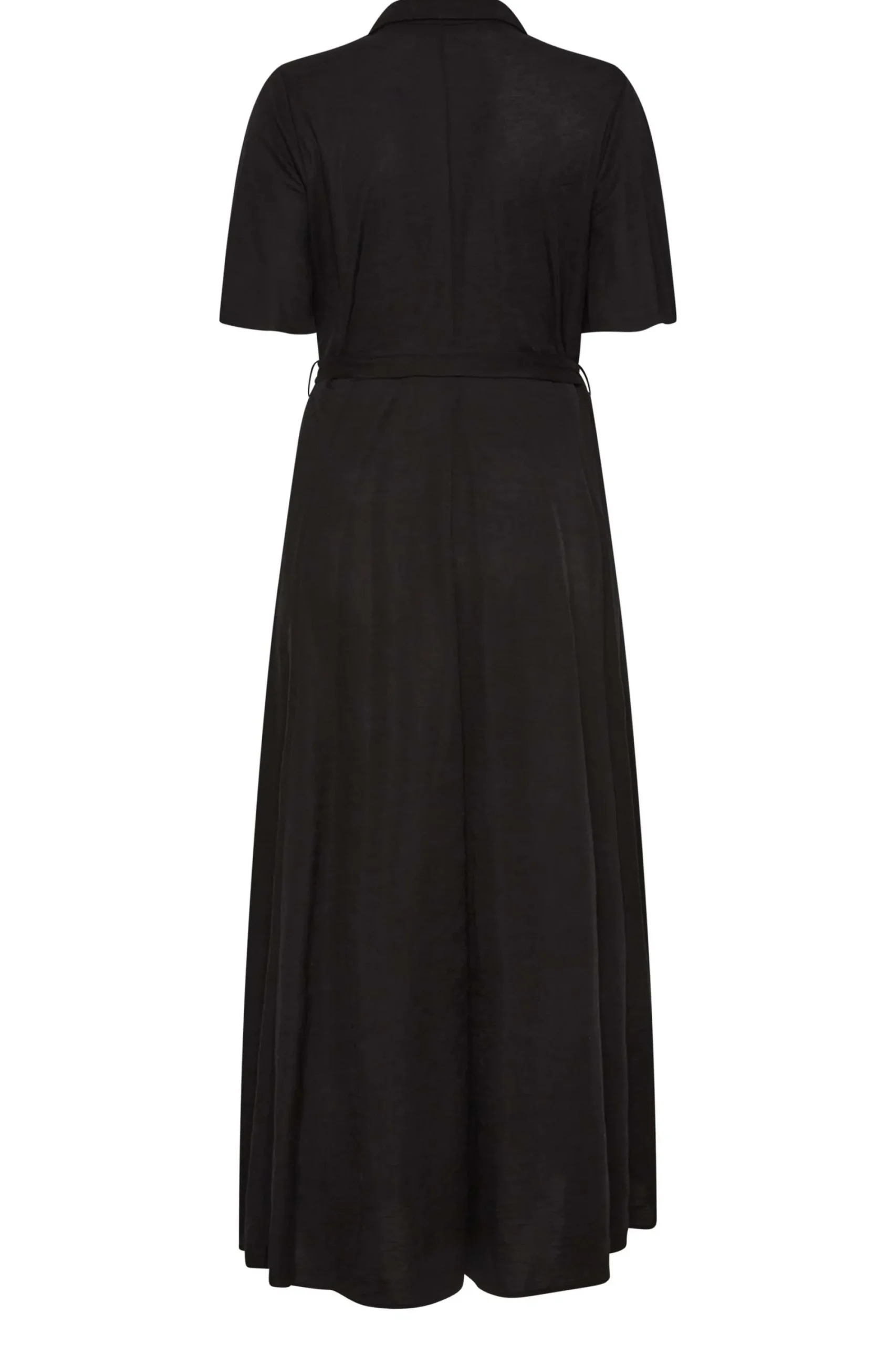 M&Co Womens Black Button Through Collared Midaxi Dress>Women Shirt Dresses