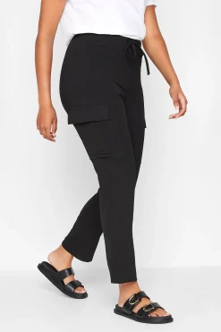 M&Co Womens Black Cargo Slim Leg Trousers>Women Trousers