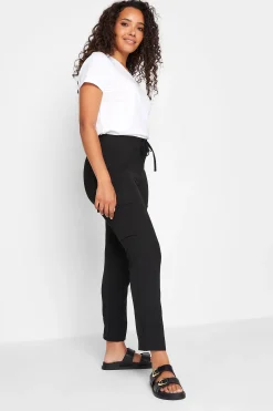 M&Co Womens Black Cargo Slim Leg Trousers>Women Trousers
