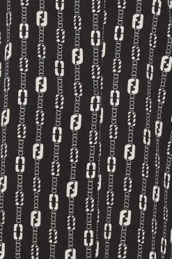 M&Co Womens Black Chain Print V-Neck Blouse><noscript><img width=