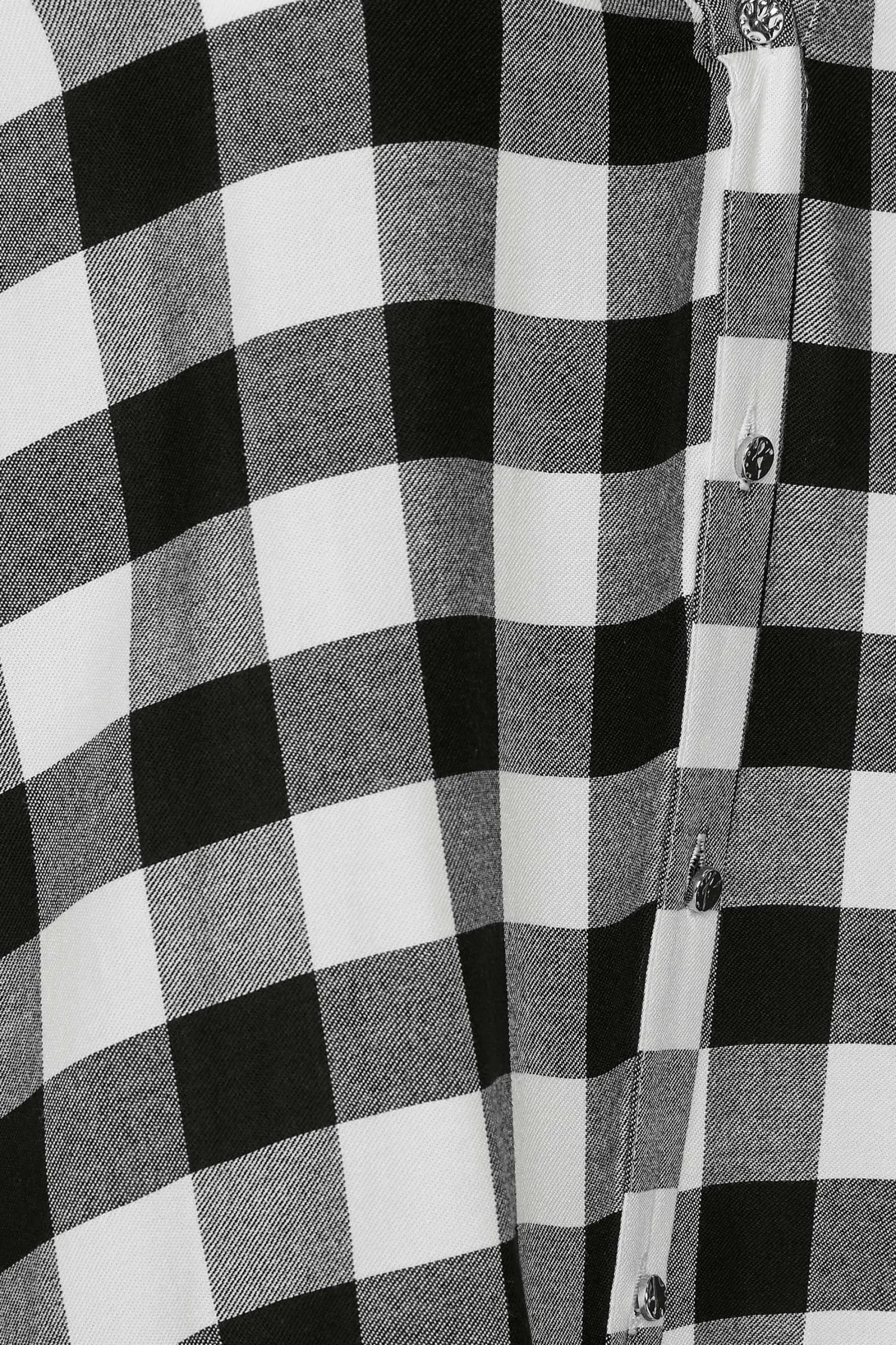 M&Co Womens Black Check Print Shirt>Women Short Sleeve Tops