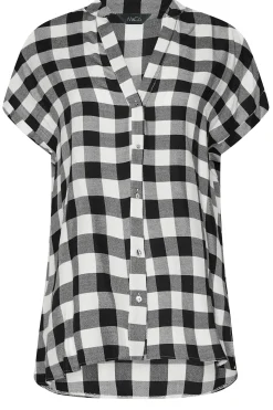 M&Co Womens Black Check Print Shirt><noscript><img width=