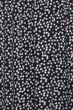 M&Co Womens Black Ditsy Floral Print Maxi Dress><noscript><img width=