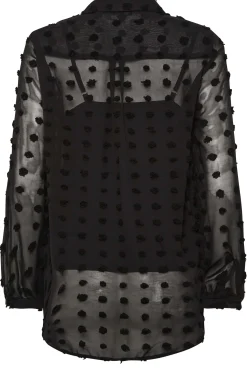 M&Co Womens Black Dobby Spot Shirt><noscript><img width=